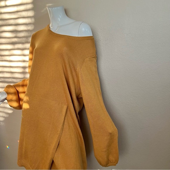 Lane Bryant Girl with Curves Yellow Mustard Sweater Dress - Picture 3 of 5
